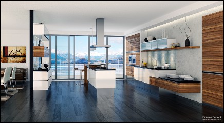 Modern Kitchen Wooden Floors