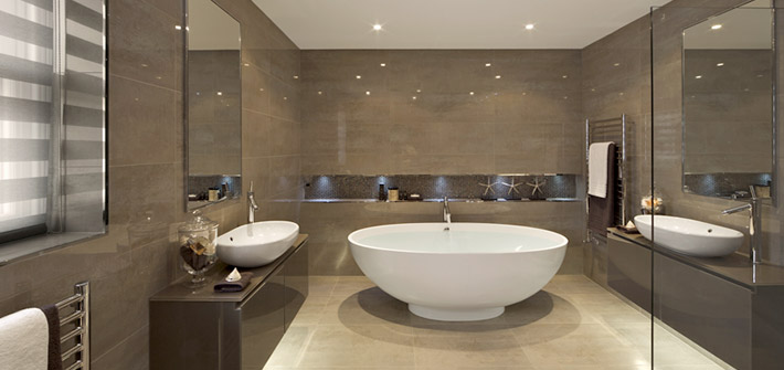 Bathroom Featuring A Spacious Tub